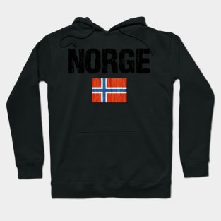 Norge Norway Flag Distressed Hoodie